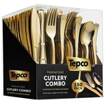 150 Gold Plastic Silverware Set - Disposable Flatware Forks, Spoons, .... Fixed Price $32.70.
