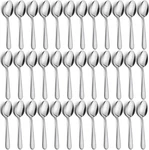 36-PIECE Tea Set 5.9" Stainless Steel 36P Spoons, Silver. Fixed Price $34.73.
