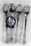 Heritage Mint Stainless Flatware 4 Pc Tea Spoons Royal Alister - New Sealed. Fixed Price $34.95.