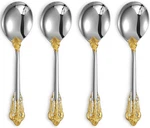 Keawell Gorgeous Round Soup Spoon, Set Of 4, 18/10 Stainless Steel, Luxury. Fixed Price $23.78.