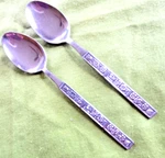 Oneida Northland Stainless Spring Fever Pattern 2 Teaspoons 1/8" Korea #73363. Fixed Price $7.99.