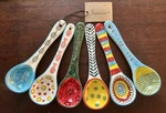 Heart & Home Piece Hand Painted Ceramic Spoons New 6.5". Fixed Price $14.95.