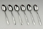 Six Oneida Thor OHS107 Floral Stainless Serving Tablespoons Flatware Usa. Fixed Price $21.95.
