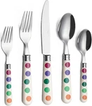 Annova Silverware Set 20 Pieces Cutlery Stainless Steel Colorful Fun Handle Flat. Fixed Price $38.19.