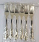 Rsvp Tg RXV2 Indonesia Flatware Gold Electroplate 6 Dinner Forks. Fixed Price $13.99.