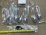 12 Pack Set Fortessa 4.3" Caviar Espresso 18/10 Stainless Steel Flatware Spoons. Fixed Price $26.99.