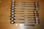 Utica UT134 Stainless Flatware Set - 20 Pcs Fork Spoon Knife. Fixed Price $45.00.