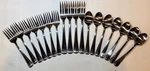 International INS30 Stainless Flatware 18 Pieces Salad & Dinner Forks, Teaspoons. Fixed Price $46.95.