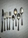 Rogers 1881 Oneida Plantation Silverplate Silverware Flatware Forks Spoons Knife. Fixed Price $15.00.