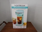 Nostalgia Caf ' Retro 3-QUART Iced Coffee And Tea Brewing System Aqua New. Fixed Price $59.90.