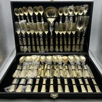 International Silver INS315 Gold Plate Stainless Steel Flatware 51 Piece Set New. Fixed Price $159.99.
