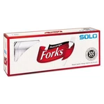Solo Heavyweight Plastic Cutlery, Forks, White, 6.41", 500/CT. Fixed Price $37.57.