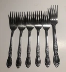 Sango Flatware Modern Forks SNF4 By Stainless Dinner Salad Lot 6. Fixed Price $21.96.