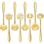 Chengu 8 Pieces Flower Coffee Tea Spoons Stainless Steel Sugar Gold. Fixed Price $11.99.