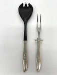Lot Of 2 Nobility Plate Magic Moments Silver Serving Fork & Spoon Utensils. Fixed Price $11.37.