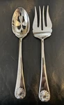 Roberts 18/10 Williamsburg Shell Pierced Spoon &serving Fork. Fixed Price $49.99.