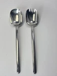 Mikasa Zena 18/8 Stainless Steel Salad Serving Fork And Spoon Set. Fixed Price $99.99.
