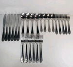 25 Pcs Winco Peacock Stainless Steel 18/8 Silverware Set Service For 4 Plus More. Fixed Price $29.99.