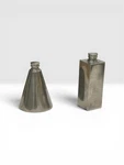 Troika England Handmade Pewter Perfume Flask Scent Bottle Screw Top Lids 2PC Set. Fixed Price $75.00.