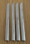 4 Rare Alessi Rundes Modell Stainless Dessert Knives 7 1/8" Joseph Hoffmann 1906. Fixed Price $95.00.