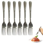 6 Pc Stainless Steel Dinner Forks Table Flatware Set Cutlery Heavy Duty Utensils. Fixed Price $9.99.