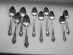 ORL29 By Orleans Stainless Soup Teaspoons Iced. Fixed Price $26.99.