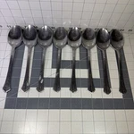 Estia Dorian Silverware Flatware Soup Dinner Spoons Stainless Steel 7 3/8". Fixed Price $19.50.