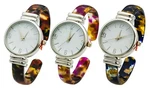 Blekon Collections Analog Quartz Women's 30MM Case Colorful Acrylic Bangle Watch. Fixed Price $23.99.