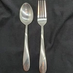 Cambridge Dinner Spoon & Fork 7" Swirl Sand Silversmiths Stainless Flatware. Fixed Price $15.99.