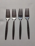 Rogers Co Stanley Roberts 4 Spana Salad Forks Flatware Mcm Silverware Floral. Fixed Price $19.95.