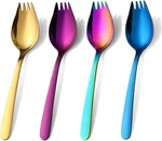 Sporks Stainless Steel 4 Pack, 5.9 Inch Reusable Metal Spork, Ice Cream Spoons. Fixed Price $10.99.