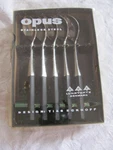 Lundtofte DENMARK-STAINLESS-LUD2 Black Plastic Handles- Sugar SPOONS-5 7/8". Fixed Price $36.54.