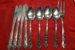 Imperial Japan IM14 Ornate Floral Scrolls Stainless Mixed Lot Soup Spoons + More. Fixed Price $14.99.