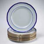 Spode Newburyport Blue Dinner Plates England Fine Stone China Decor 12PC. Fixed Price $110.00.