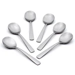 Aptitude Soup Spoons Set Of 6 - Stainless Steel ,silverware. Fixed Price $22.24.