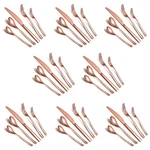 Homquen 40-PIECE Copper Silverware Set, Rose Gold Piece, 5.. Fixed Price $46.23.