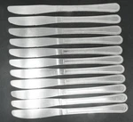 Members Mark Stainless Beaded Design Dinner Knife Set Of 11. 9" Long. Fixed Price $7.99.