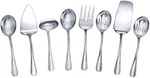 Mikasa Gourmet Basics Kaylee 8-PIECE Serving Set, 18/10 Stainless Steel, Soup La. Fixed Price $70.20.