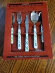New The Box 20 Piece Set Of Pfaltzgraff Garden Trellis Collection Stainless. Fixed Price $58.99.