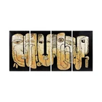 Empire Direct Totem Poles Abstract Face Metal Wall Art,hand Painted Primo.... Fixed Price $339.00.