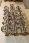 Lot Of 19 Fortessa French Fry Side Holders Stainless Steel W/sauce Dip. Fixed Price $474.98.