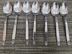 Imperial Intl IMI69 Stainless Glossy Silverware Flatware Set Of 7 Soup Spoons. Fixed Price $29.99.