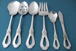 Oneida Toujours Serving (6PC Set) Tablespoon Pierced Casserole Cube Stainless. Fixed Price $187.49.
