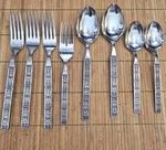 Orleans Silver Stainless Japan ORL16 - Spoons And Forks 9 Pieces. Fixed Price $24.99.