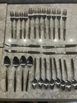 Interpur Japan Wood Handle Mcm Flatware Canoe Muffin 28 Piece Vintage Silverware. Fixed Price $119.99.