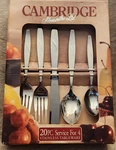 Cambridge Hilary Stainless Silverware Flatware 20 Piece Set Service For 4 New. Fixed Price $39.98.