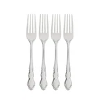 Oneida Silverware Set, Dover Fine Flatware Dinner 4 Count, Mirrored. Fixed Price $76.99.