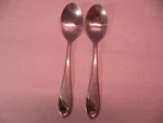 Set Of 2 Pfaltzgraff Sand & Seas Stainless Teaspoons 6 7/8 GE1. Fixed Price $28.69.
