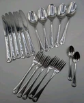 18 Pc. Lot Disney Mickey Mouse Pierced Glossy Stainless Silverware Flatware. Fixed Price $60.00.
