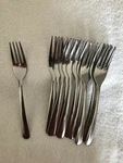 Walco Salad Fork, 6-1/4", Medium Wt, Stainless Steel 12 Ea No Design. Fixed Price $18.00.